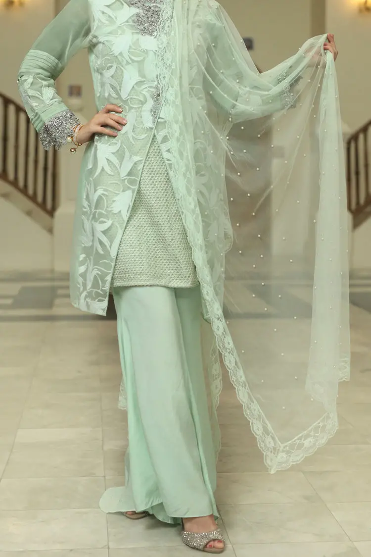 Silk & Organza 3Pc Unstitched Formal - Al-3Ps-Ls-Un-209 1
