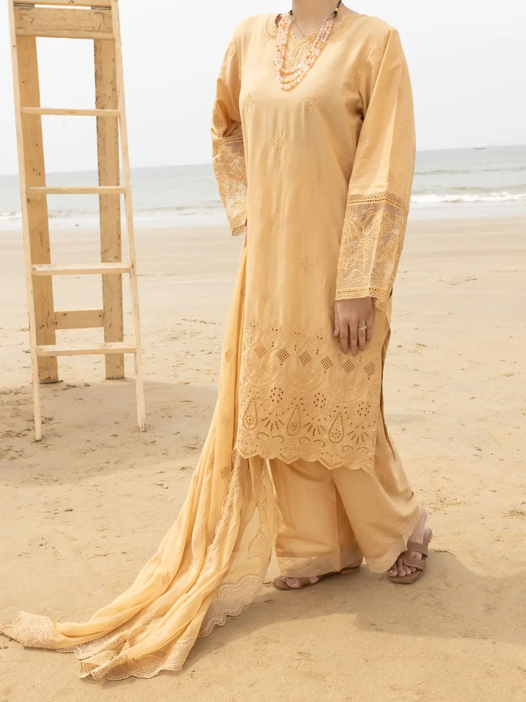 Khaki Lawn 3Pc Unstitched - Alp-3Ps-2183 1