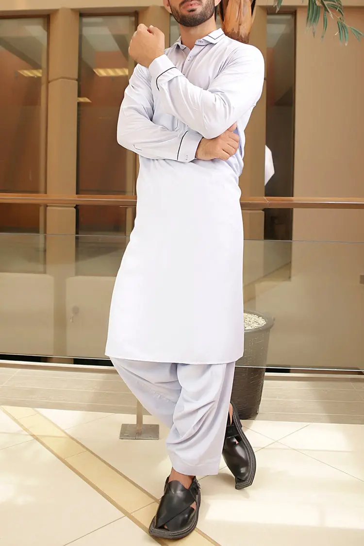 Blue Blended Kameez Shalwar - Al-Ks-2242 1