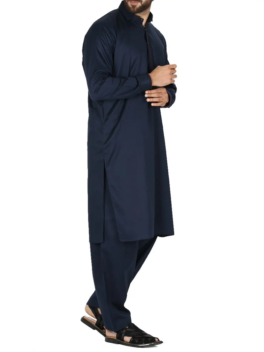 Blue Cotton Kameez Shalwar - Al-Ks-2386 1
