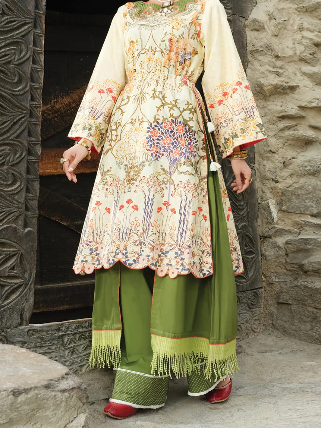 Beige Cambric 2Pc Unstitched - Awp-239 1