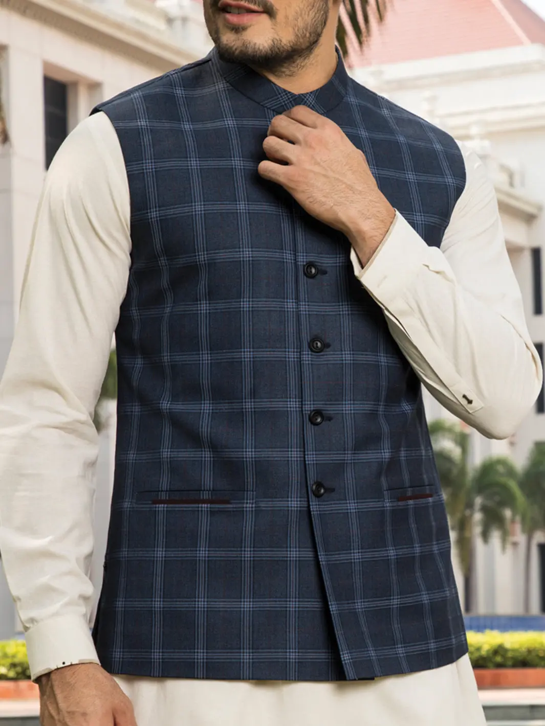 Blue Suiting Waistcoat - Wc-241 1