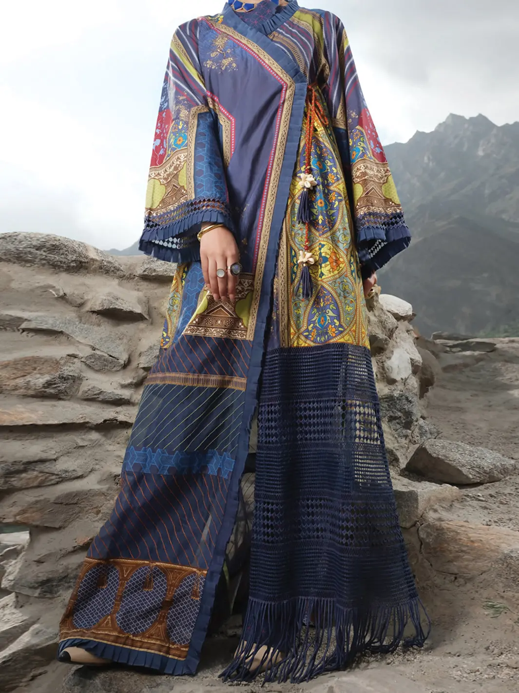 Blue Cambric 2Pc Unstitched - Awp-241 1
