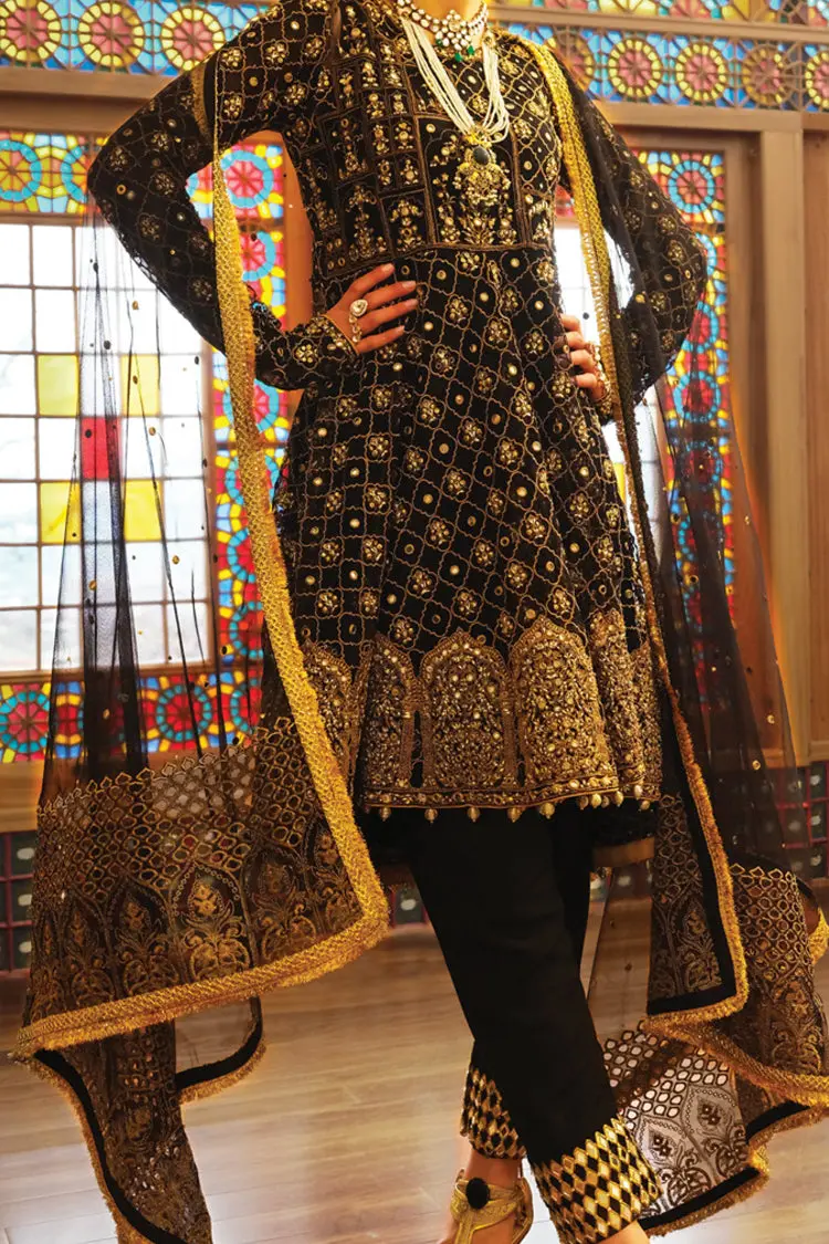 Black Net 3Pc Stitched Fromal - Al-3Ps-Ls-255 1