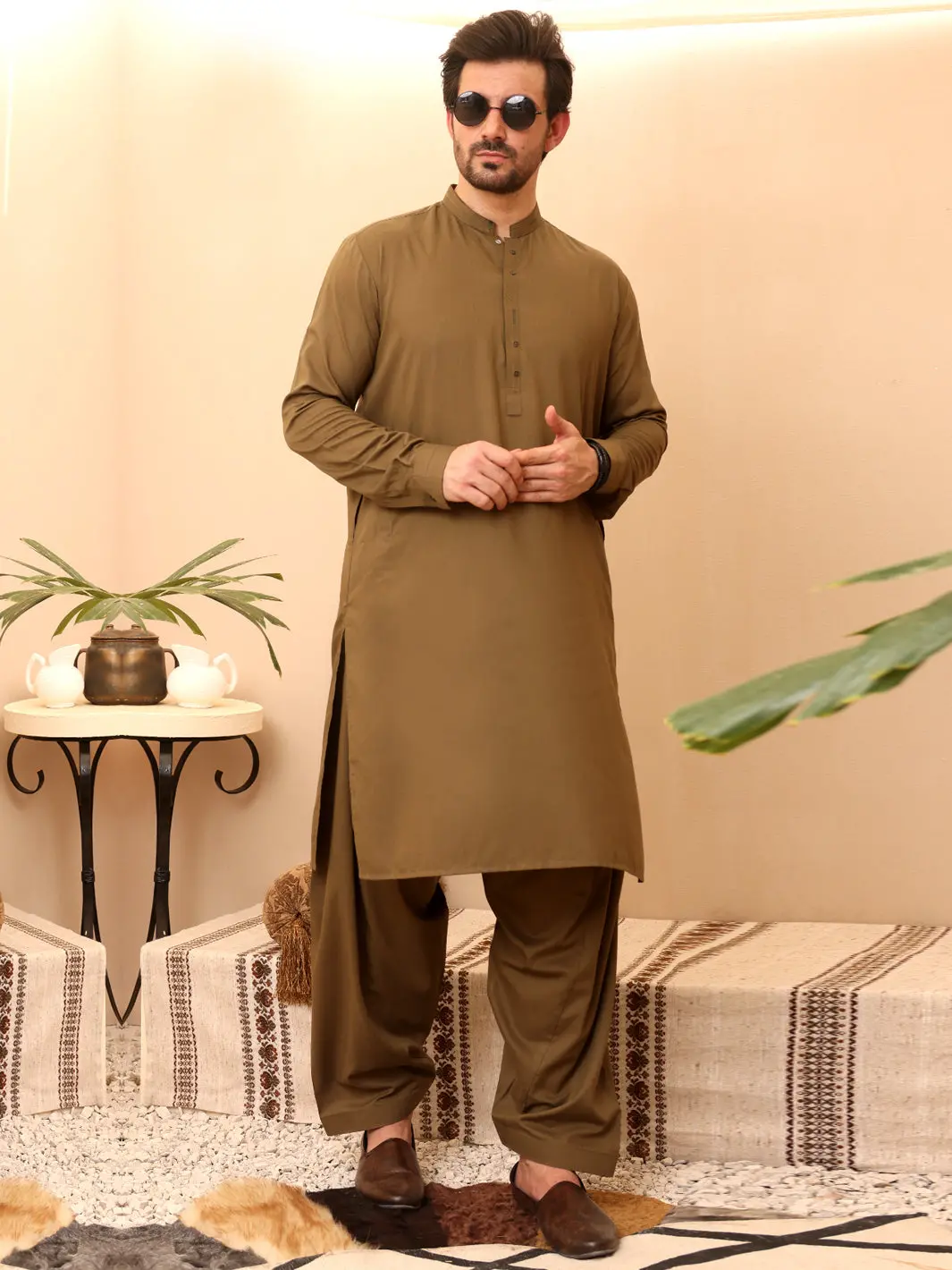 Green Kameez Shalwar - Al-Ks-2648 1
