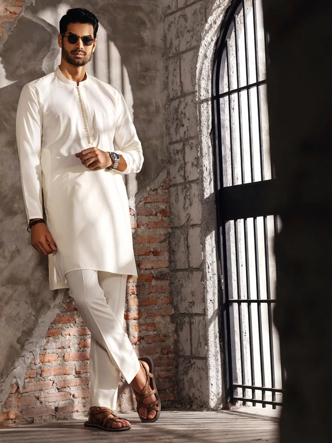 Off White Kurta Trouser - Al-Kt-2672 1
