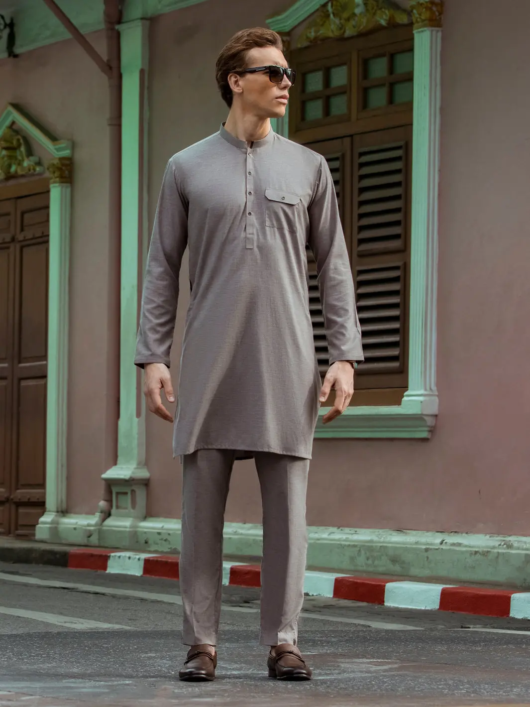 Grey Kurta Trouser - Al-Kt-2673A 1
