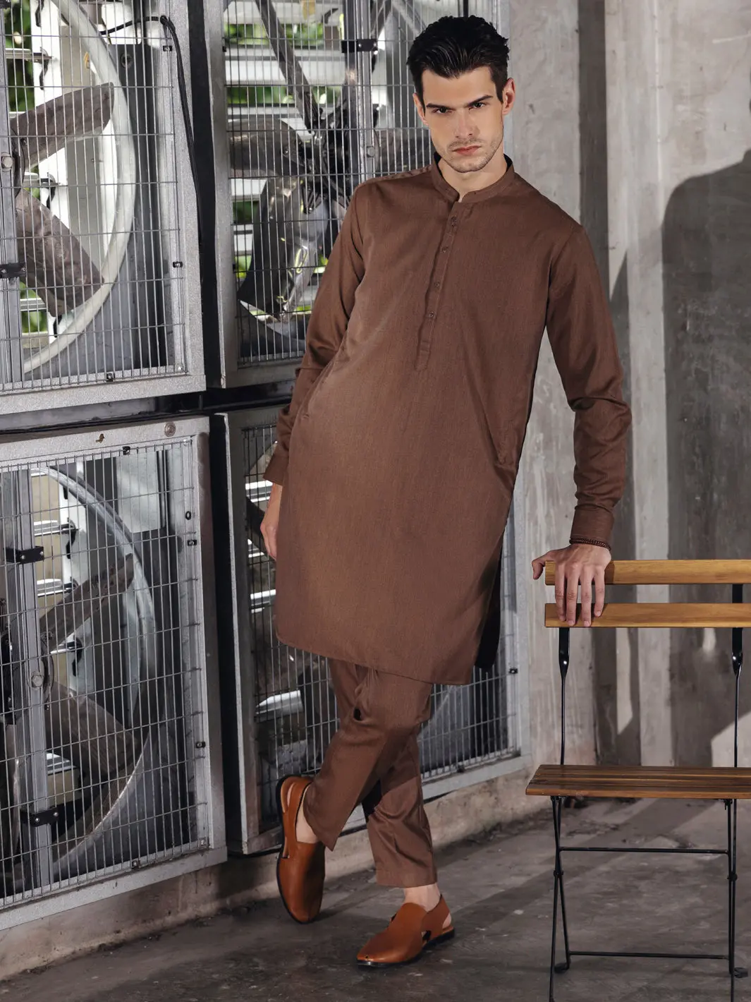 Brown Kurta Trouser - Al-Kt-2674 1
