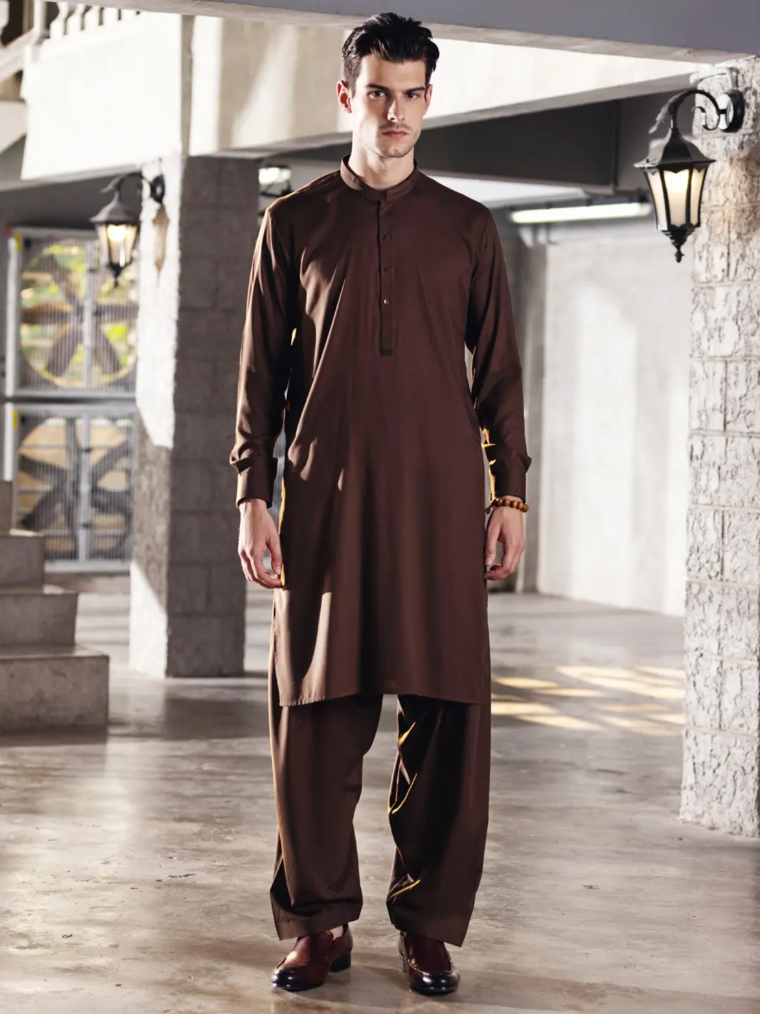 Brown Kameez Shalwar - Al-Ks-2675 1