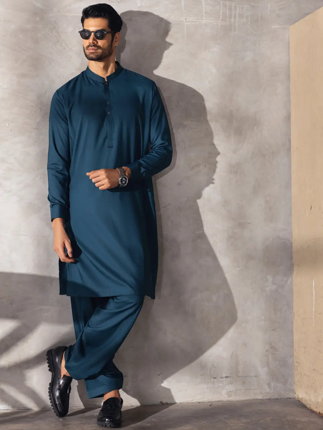Green Kameez Shalwar - Al-Ks-2677 1