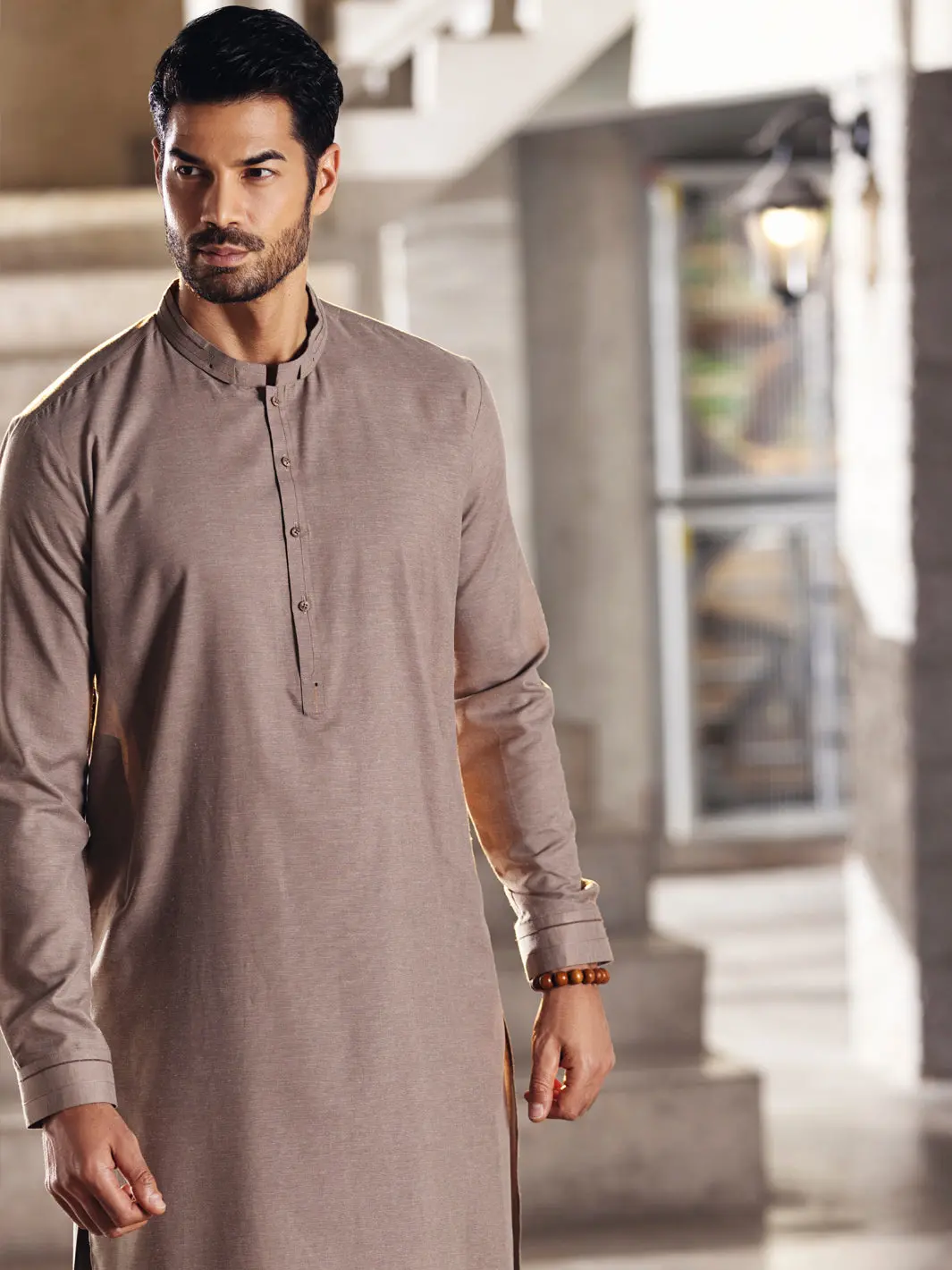 Light Brown Kameez Shalwar - Al-Ks-2703 1