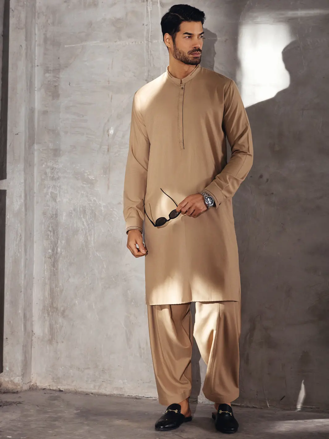 Khaki Kameez Shalwar - Al-Ks-2711 1