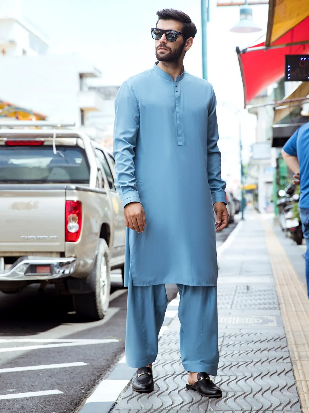 Light Blue Kurta Shalwar - Al-Ks-2712 1
