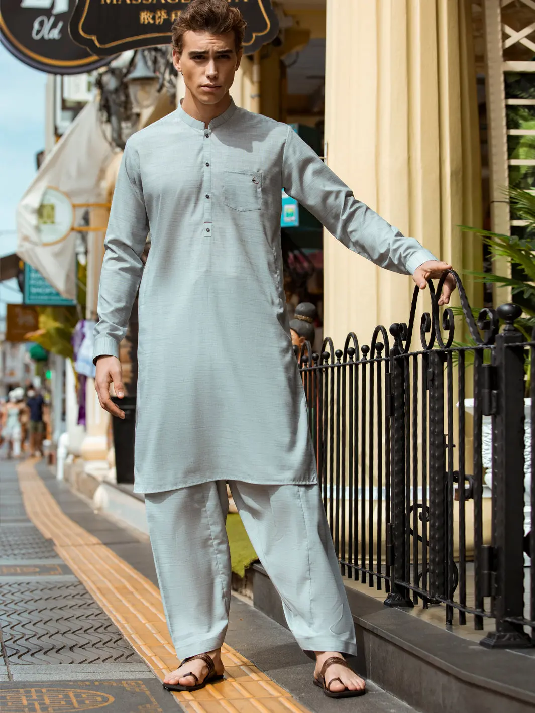 Light Blue Kurta Shalwar - Al-Ks-2713 1