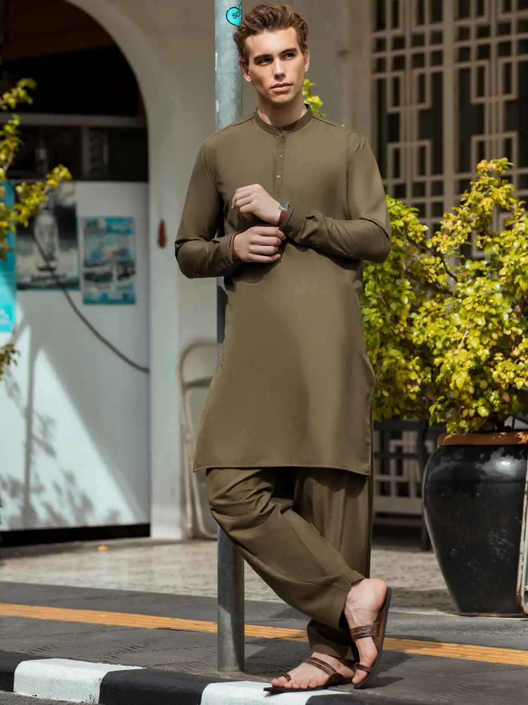 Green Kurta Shalwar - Al-Ks-2715 1