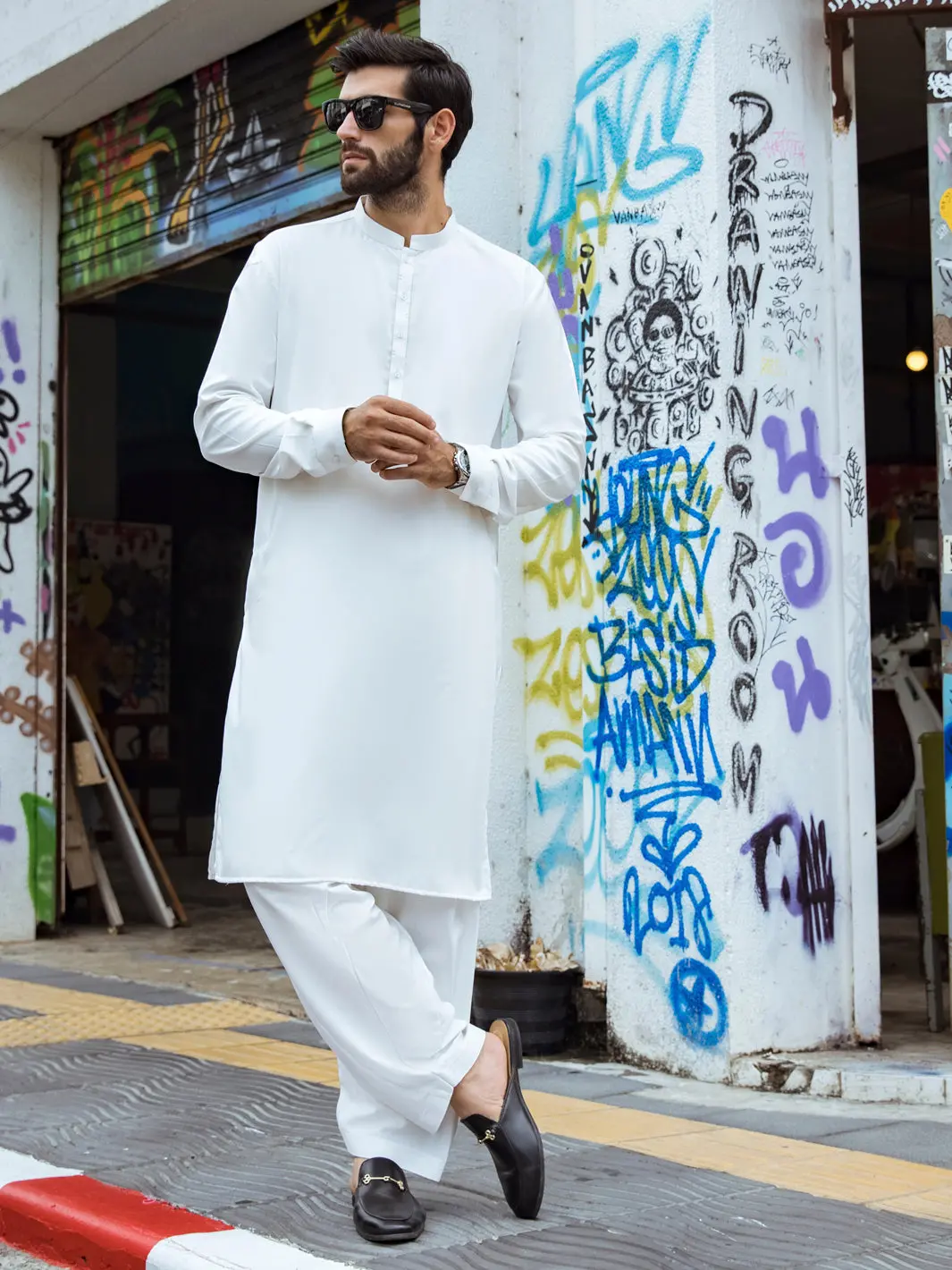 White Kurta Shalwar - Al-Ks-2718 1