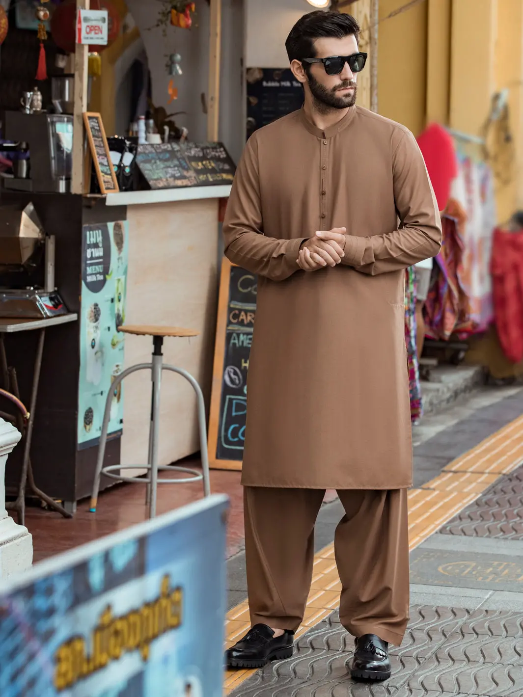 Brown Kurta Shalwar - Al-Ks-2719 1