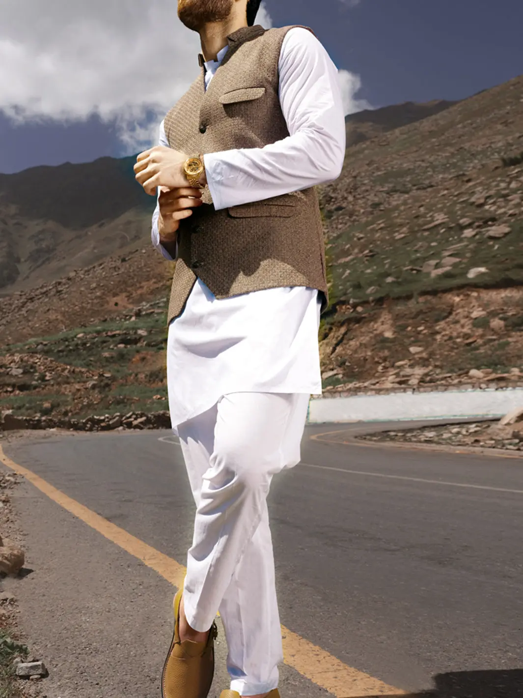 Brown Blended Waistcoat - Wc-272 1