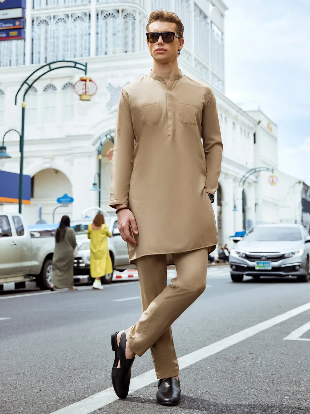 Beige Kurta Trouser - Al-Kt-2720 1