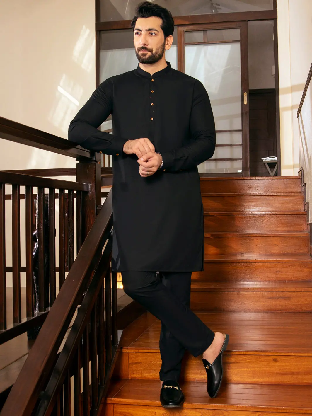Black Kurta Trouser - Al-Kt-2723 1