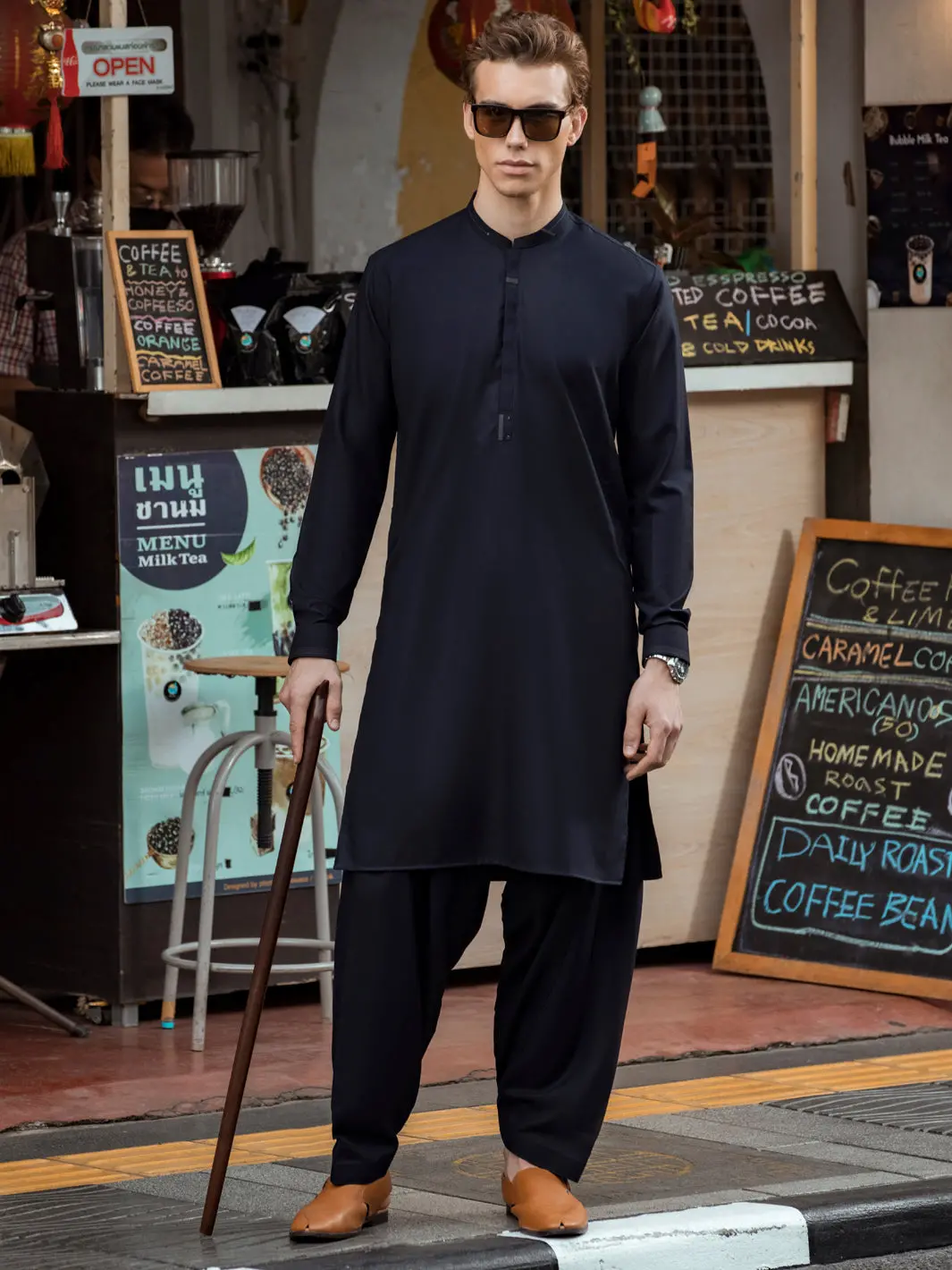 Black Kurta Shalwar - Al-Ks-2728 1