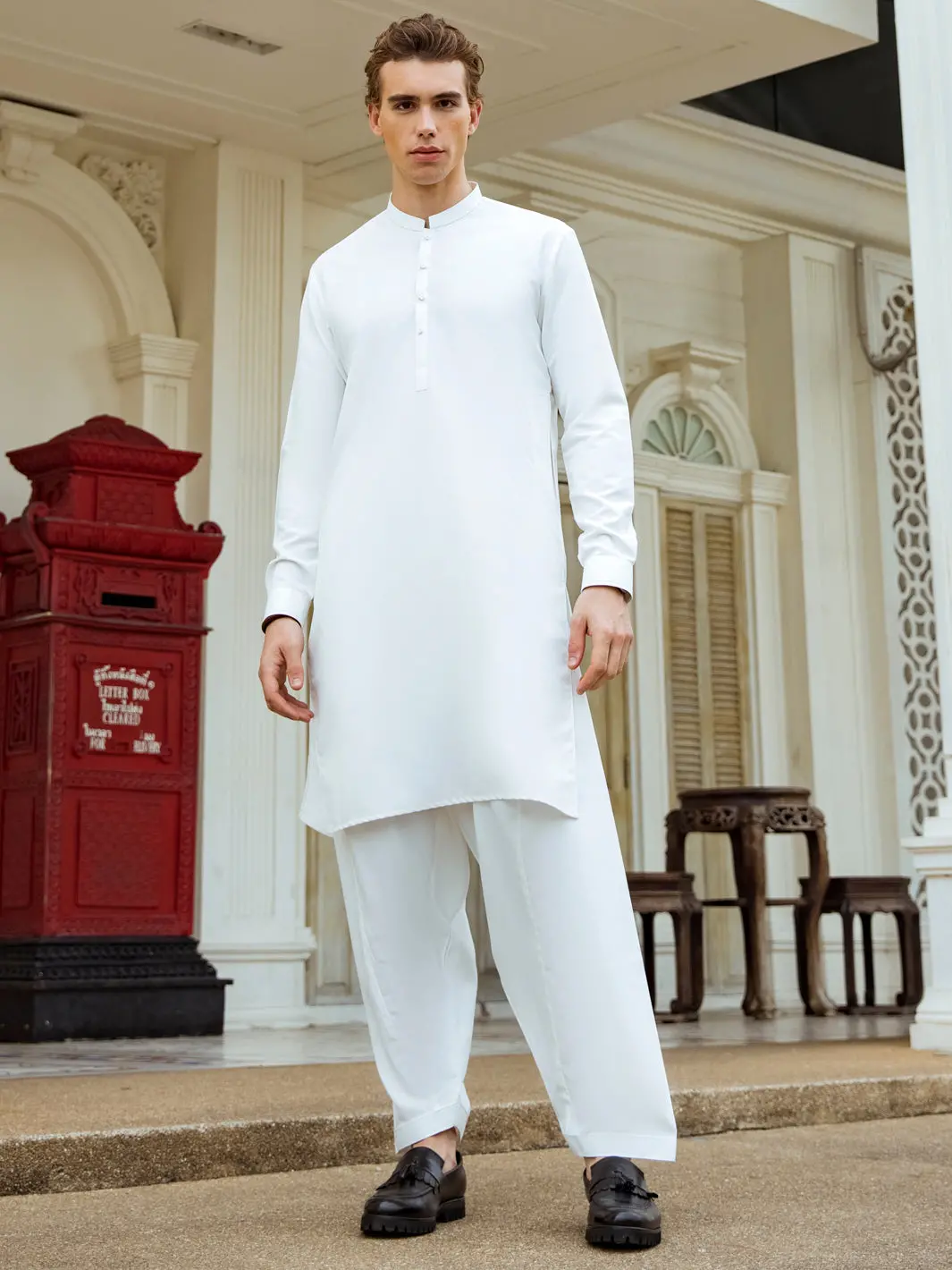 Off White Kurta Shalwar - Al-Ks-2732 1