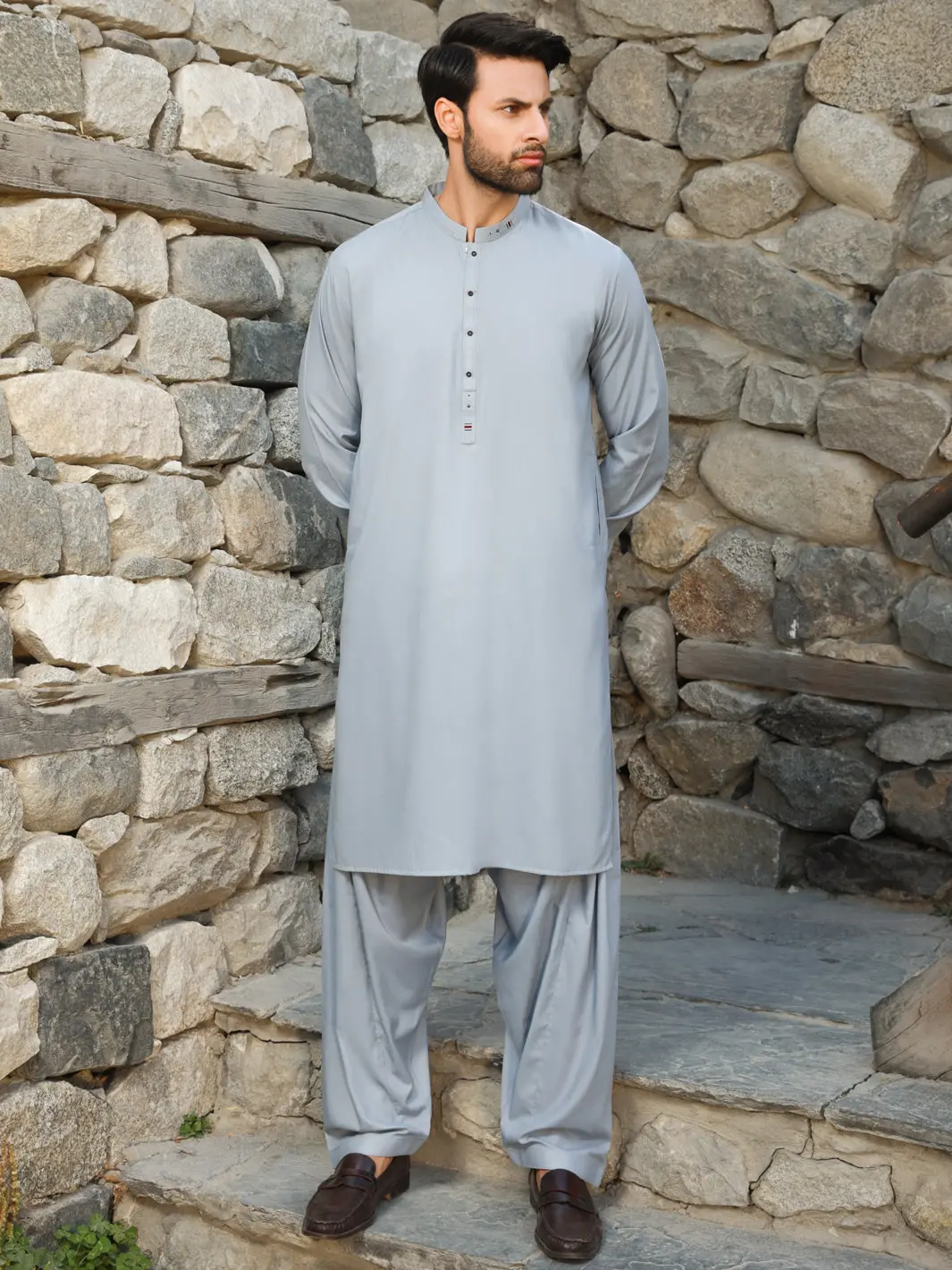 Light Blue Kameez Shalwar - Al-Ks-2747 1