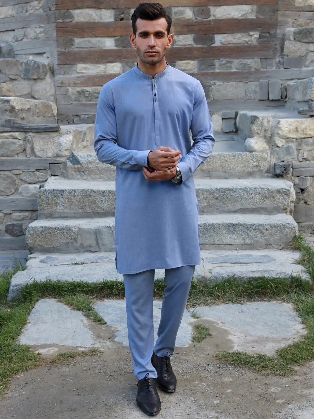 Light Blue Kurta Trouser - Al-Kt-2752 1