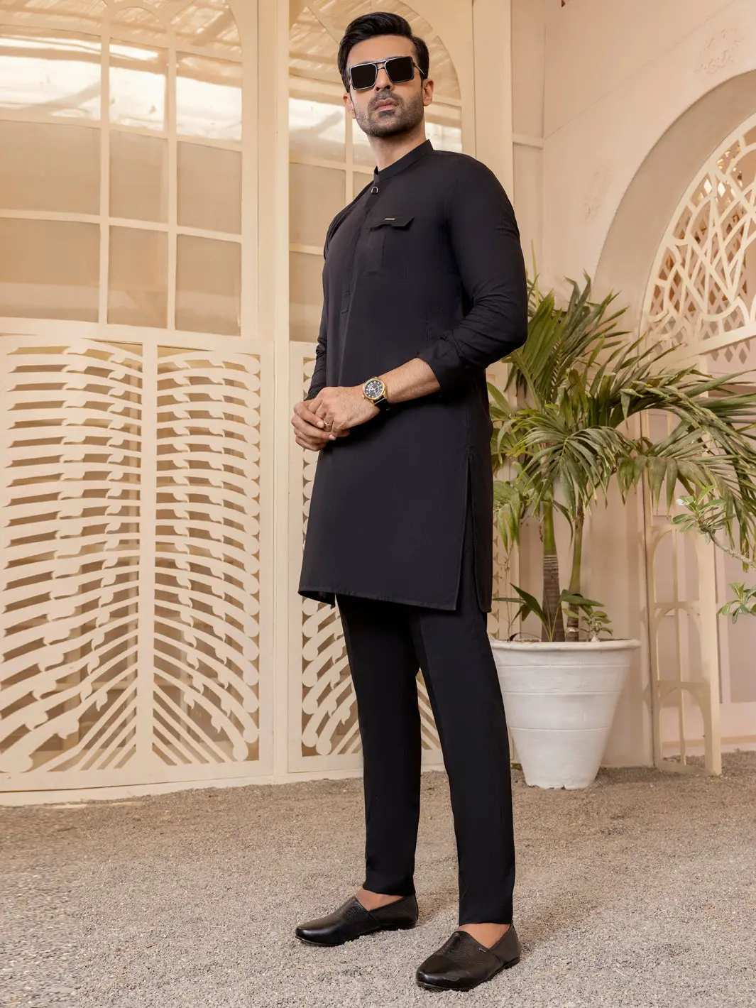 Black Kurta Trouser - Al-Kt-2763 1