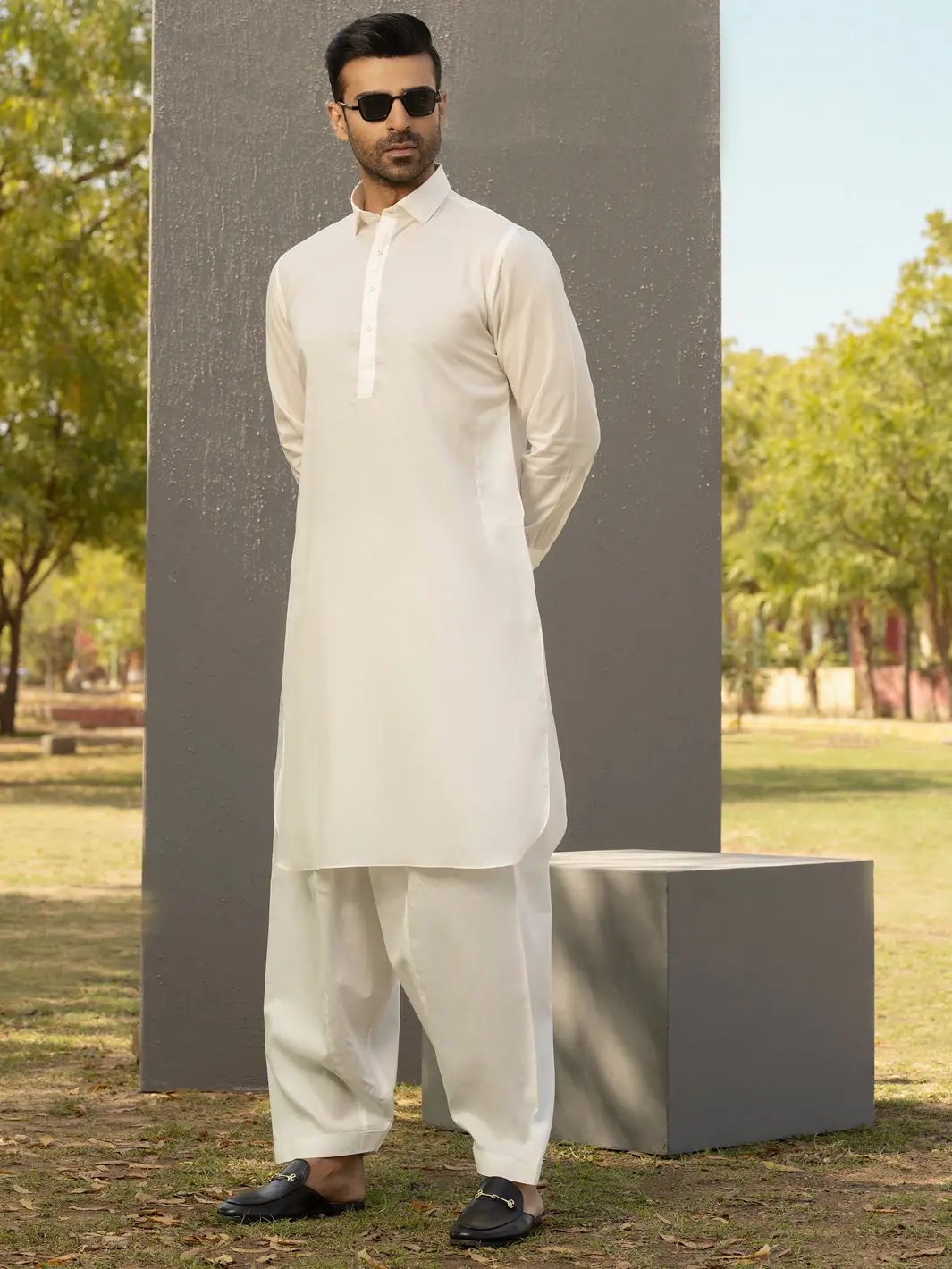 White Kameez Shalwar - Alwa-Ks-276 1