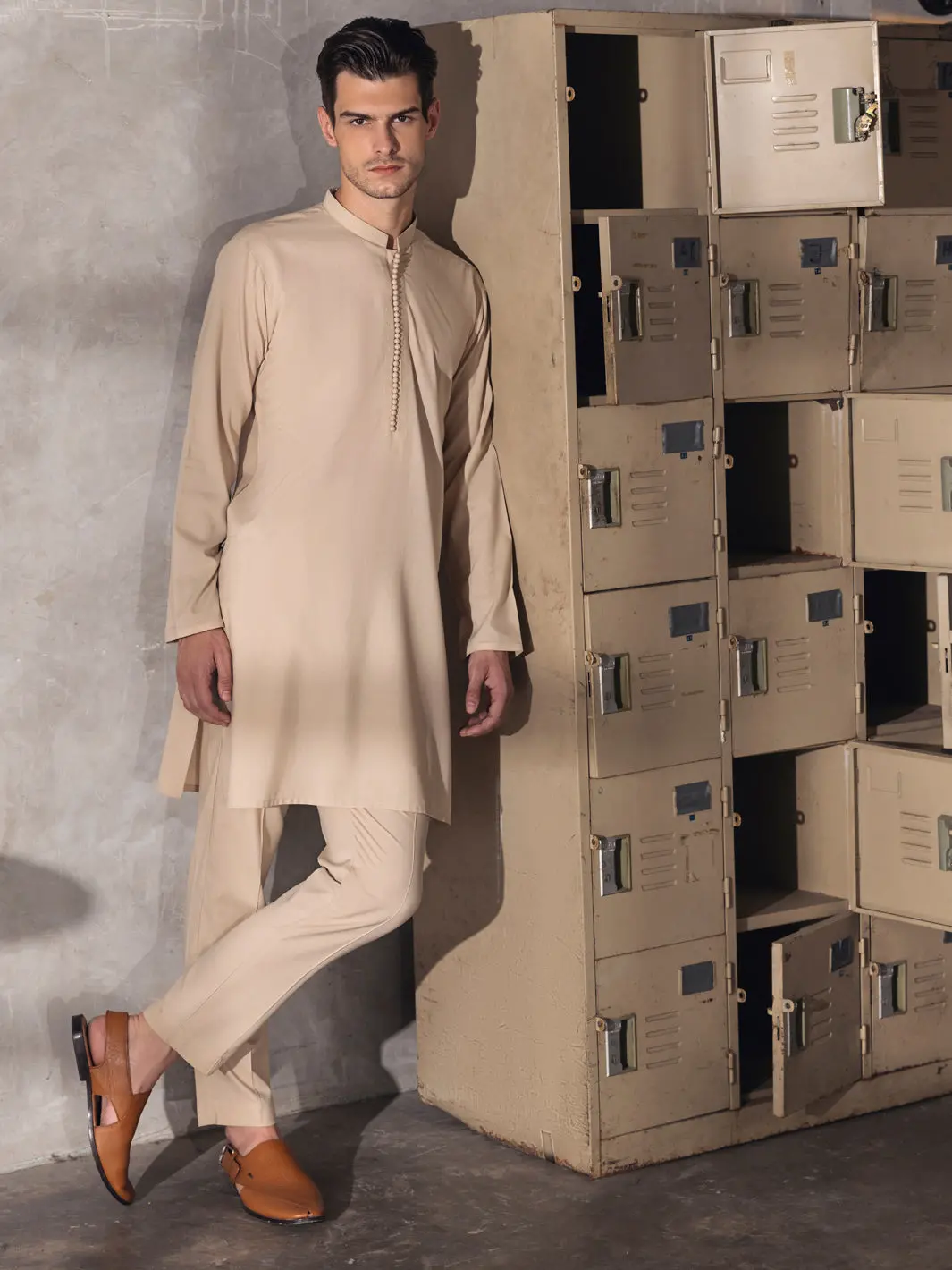 Sand Kurta Trouser - Al-Kt-2670 1