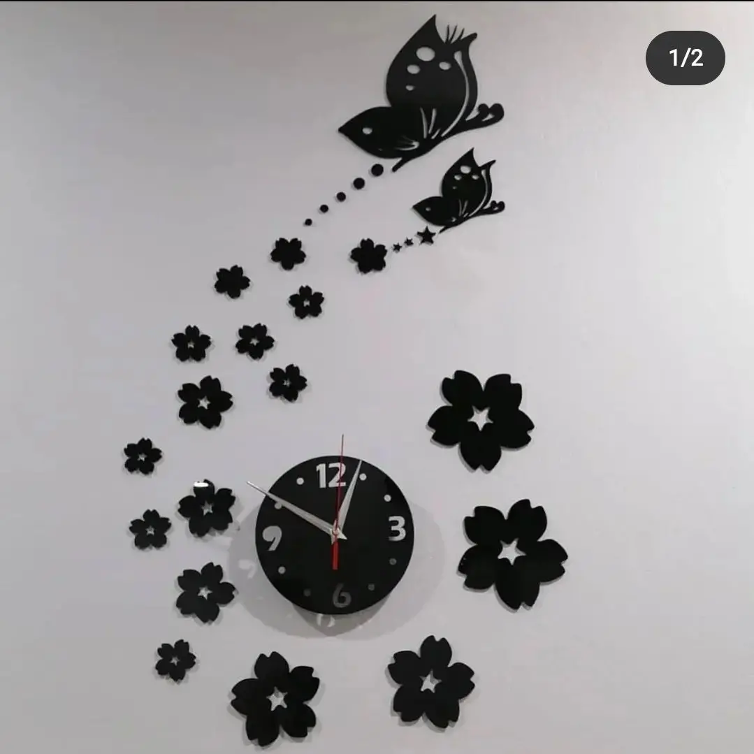 Acrylic Butterfly Clock 1
