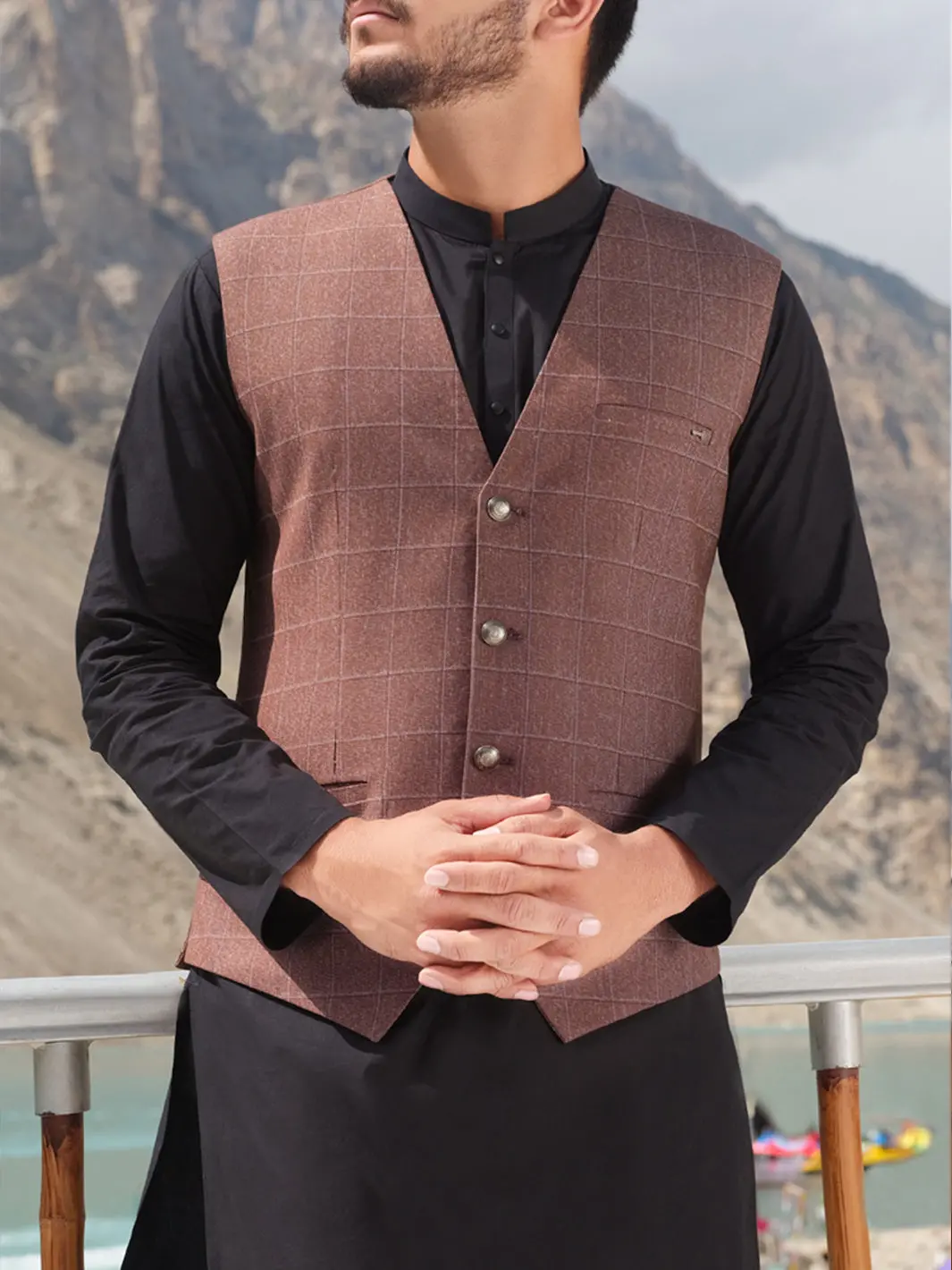 Brown Blended Waistcoat - Wc-281 1