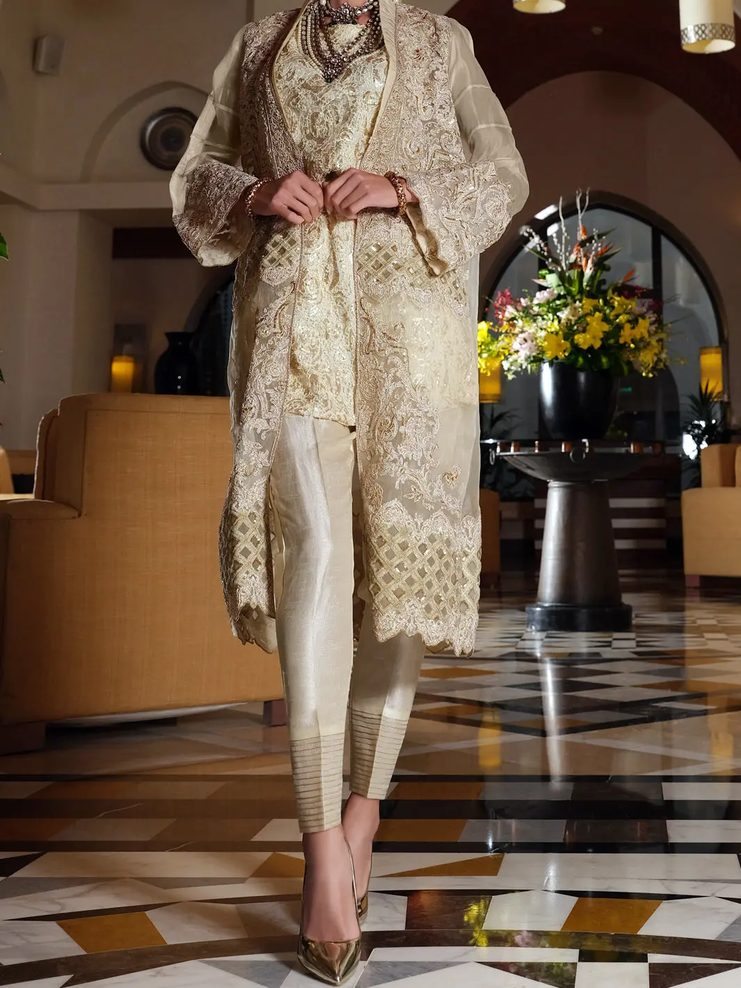 Cream 2Pc Formal Stitched - Al-2Ps-Ls-283 1