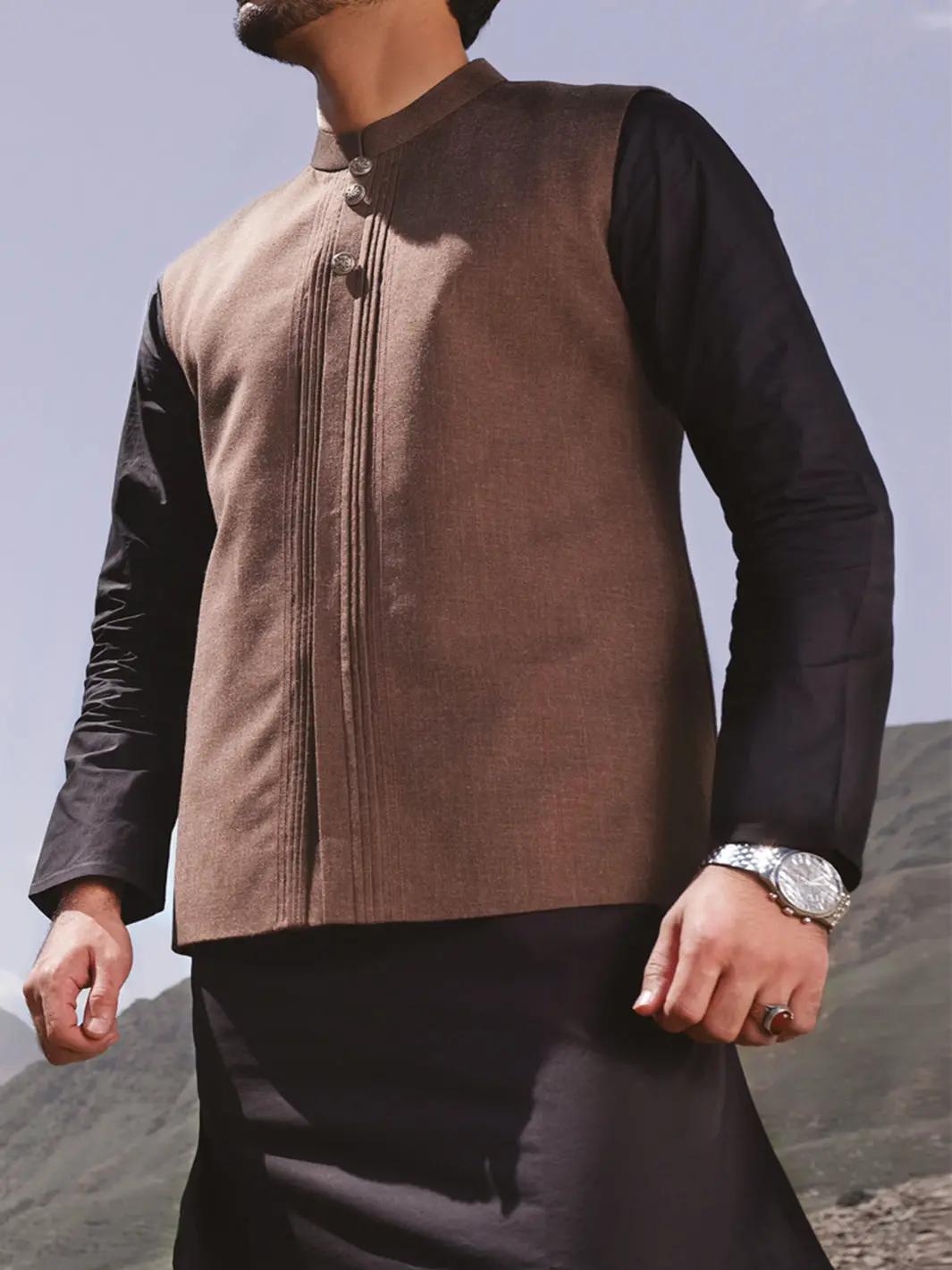 Brown Blended Waistcoat - Wc-285 1