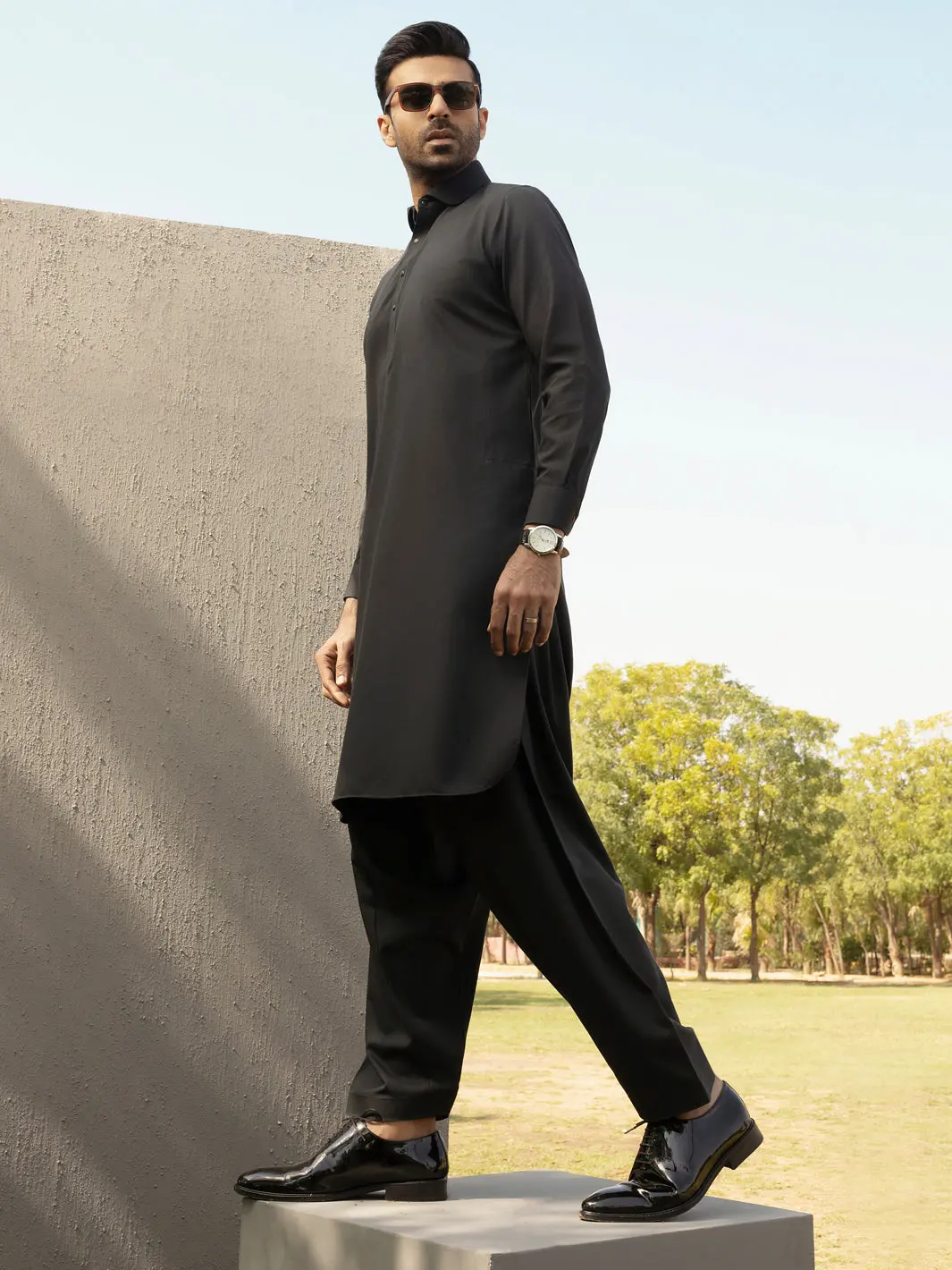 Black Kameez Shalwar - Alwa-Ks-287 1