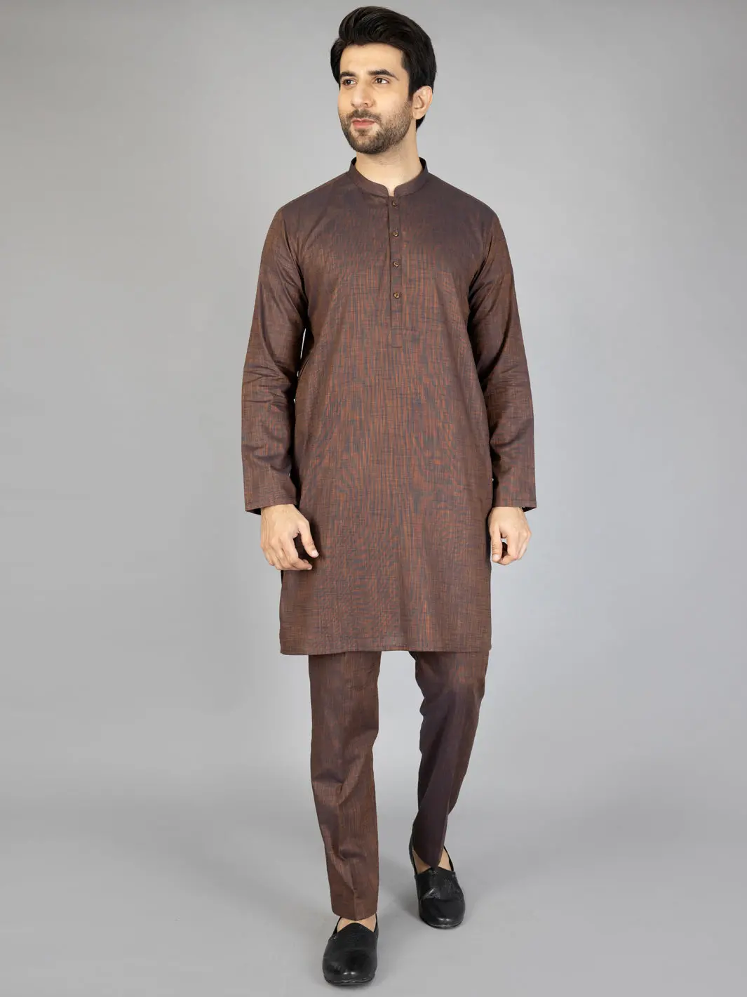 Purple Blended Kurta Trouser - Al-Kt-2889 1