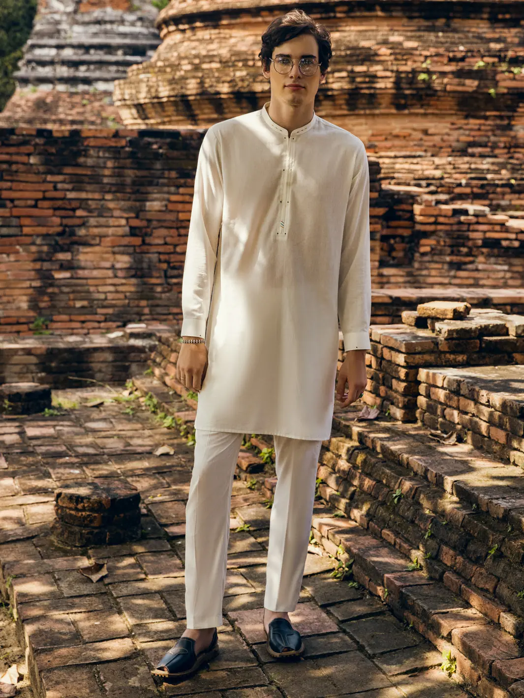 Off White Kurta Trousers - Al-Kt-2907 1