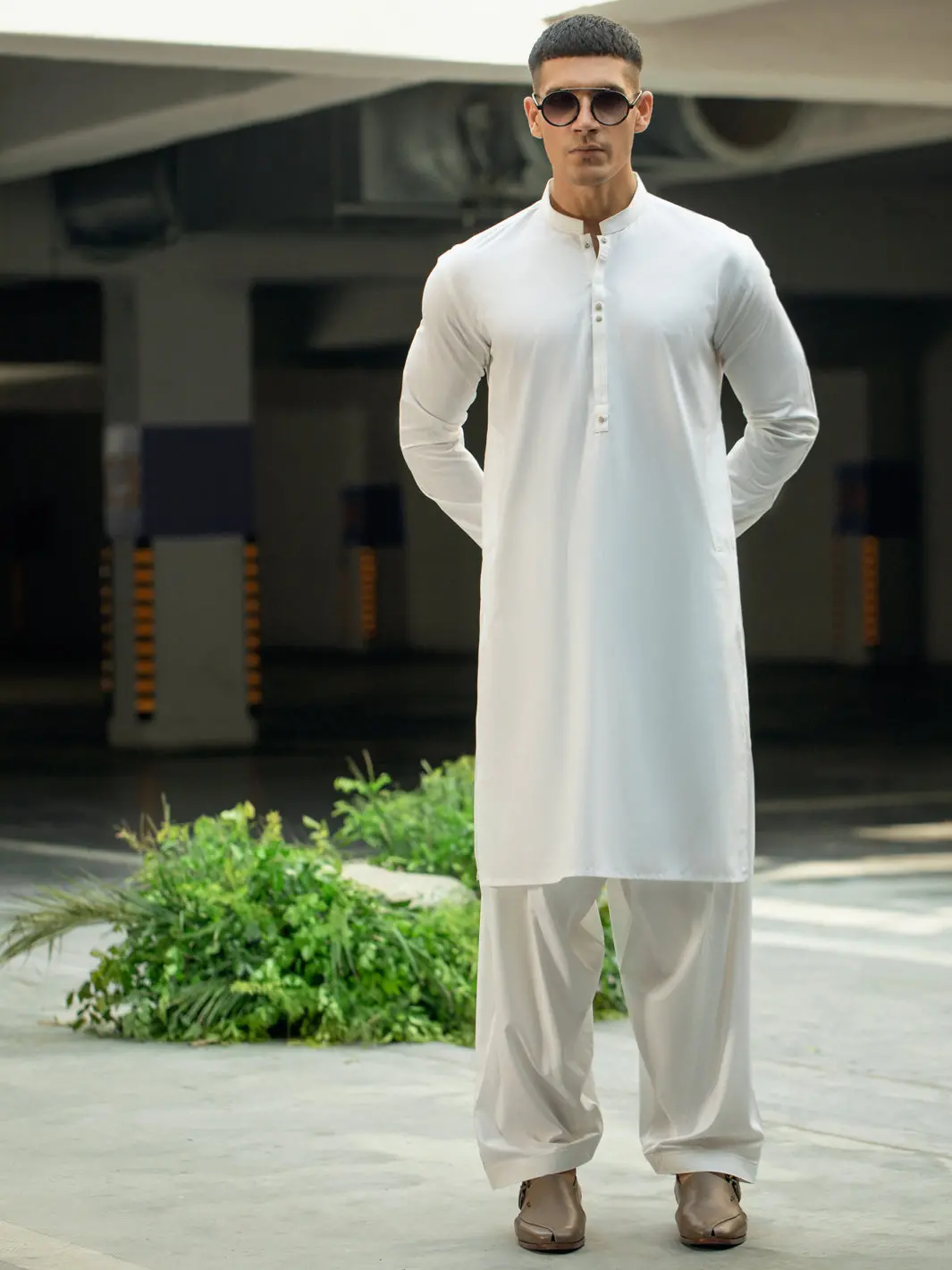 White Kameez Shalwar - Al-Ks-2912 1