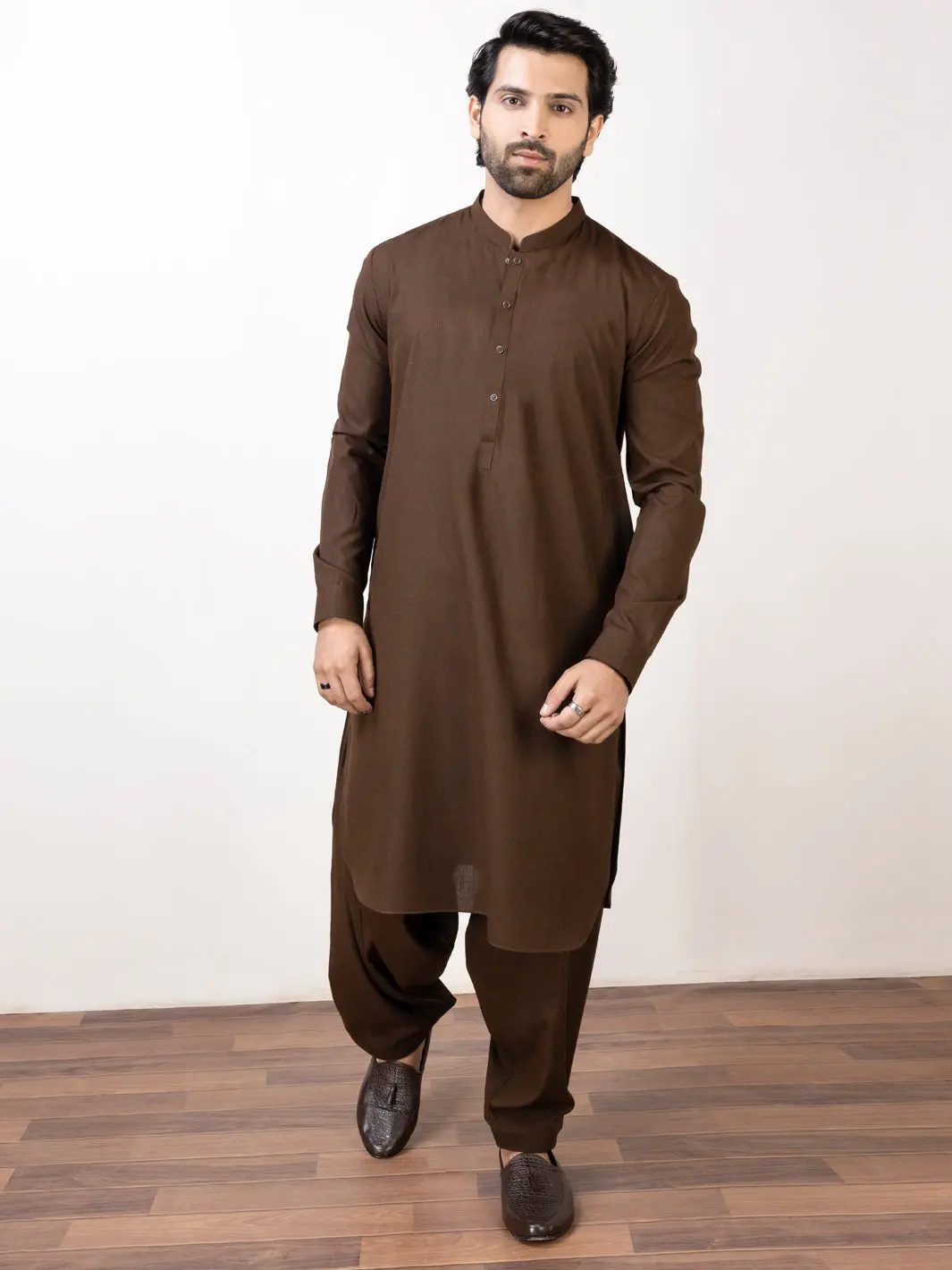 Brown Kameez Shalwar - Al-Ks-2914 1