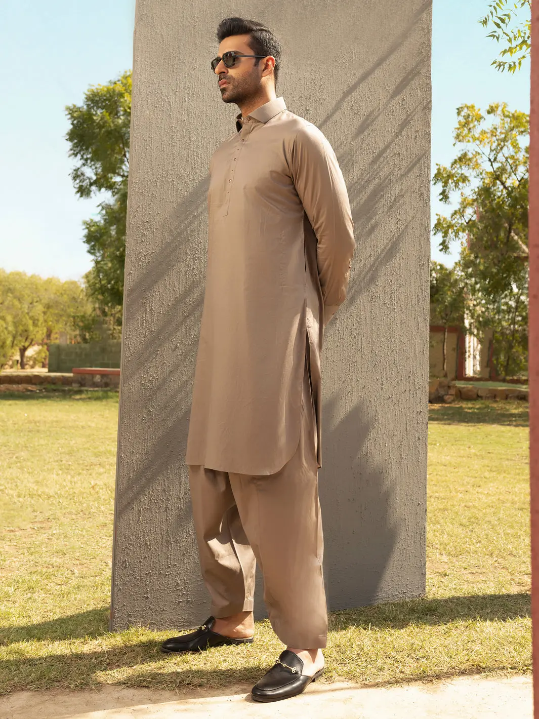 Brown Kameez Shalwar - Alwa-Ks-291 1