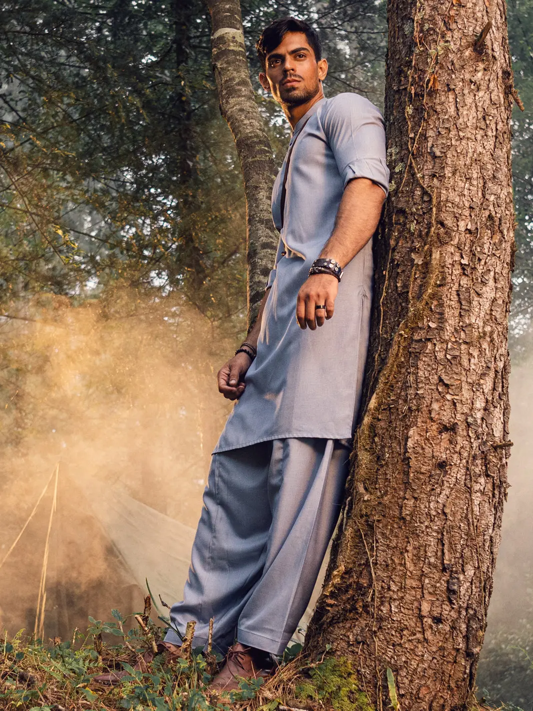 Light Blue Kameez Shalwar - Al-Ks-2920 1