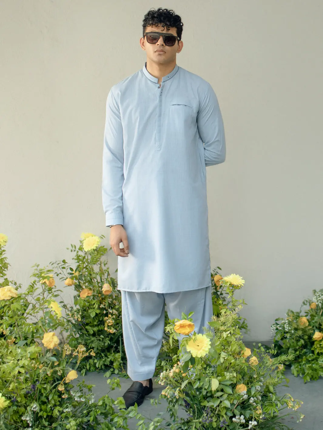 Light Blue Kameez Shalwar - Al-Ks-2939 1