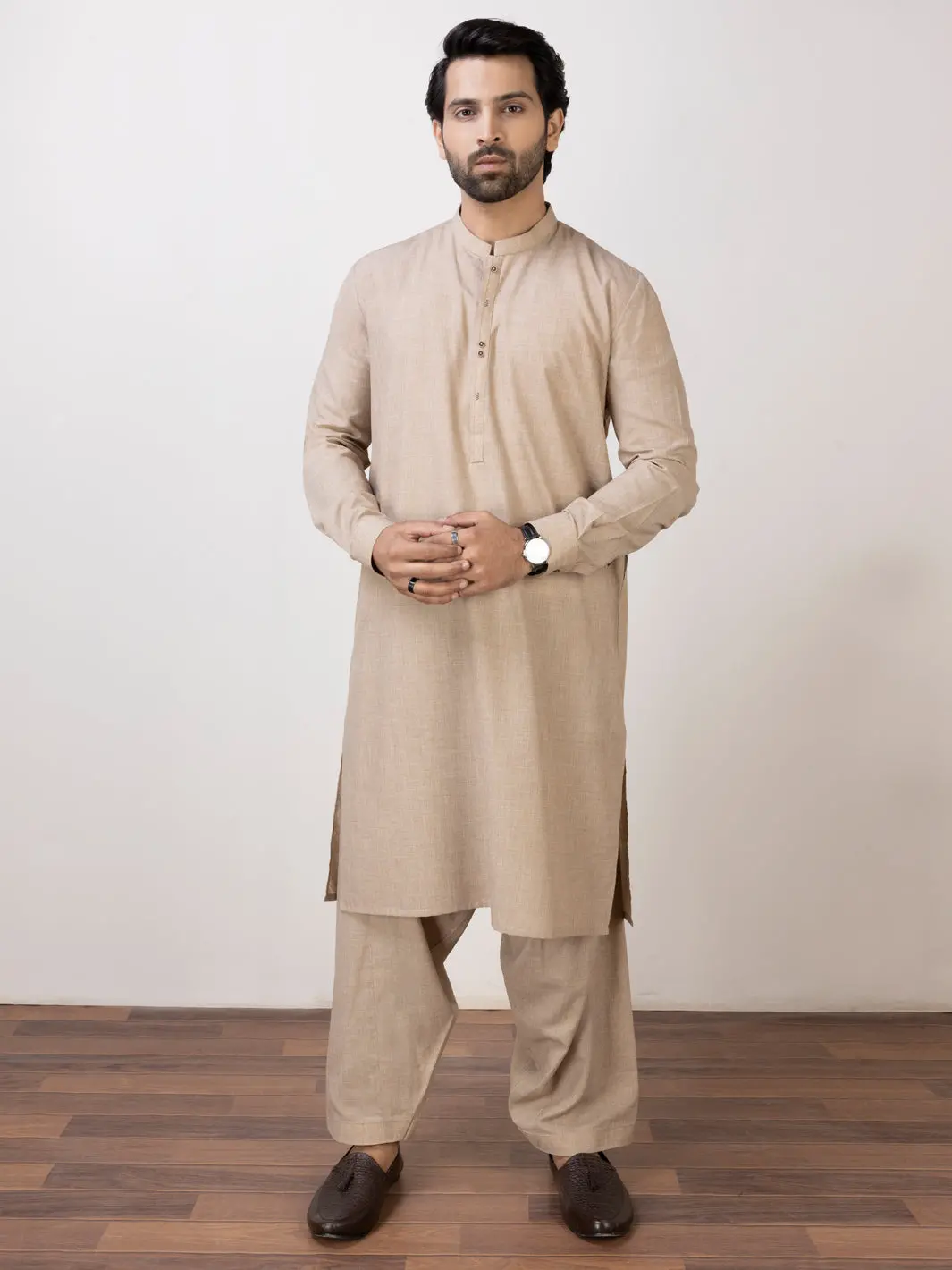 Beige Kameez Shalwar - Al-Ks-2941 1