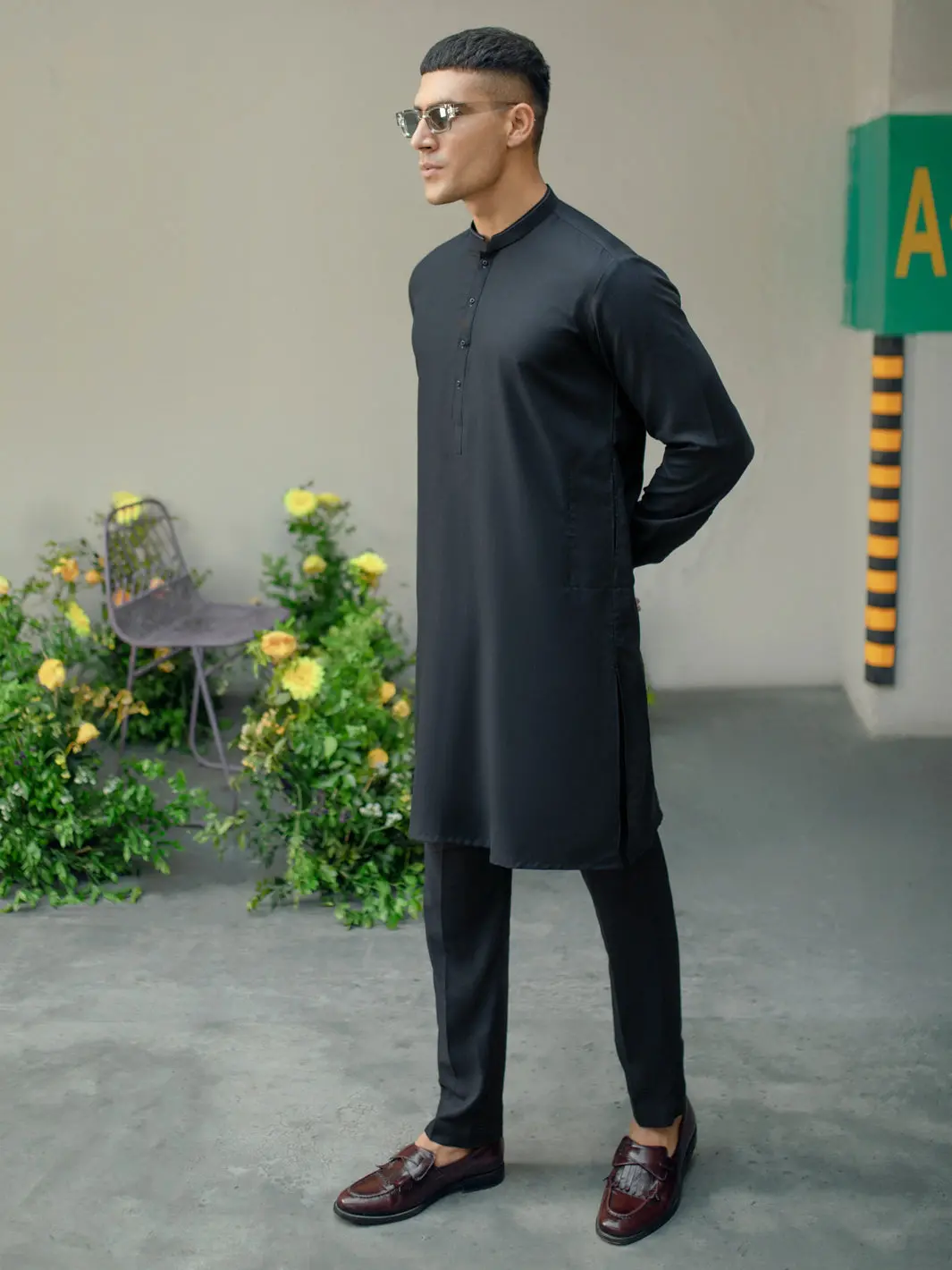 Black Kurta Trousers - Al-Kt-2944 1
