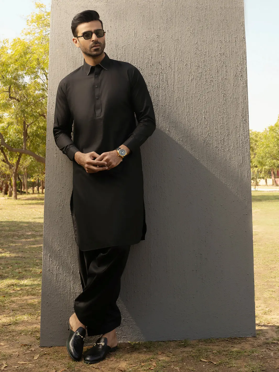 Black Kameez Shalwar - Alwa-Ks-295 1