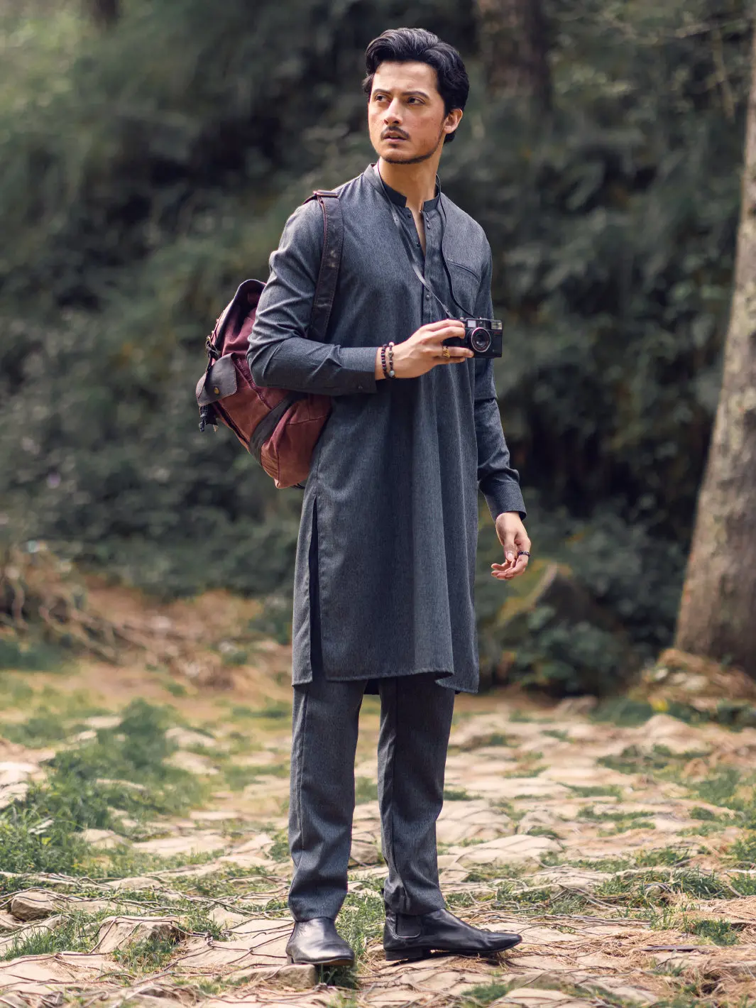 Grey Kurta Trousers - Al-Kt-2961 1