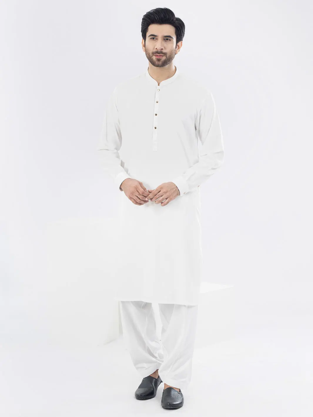 White Kameez Shalwar - Al-Ks-2970A 1