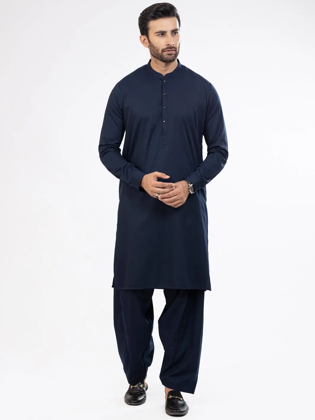 Midnight Blue Kameez Shalwar - Al-Ks-2970C 1