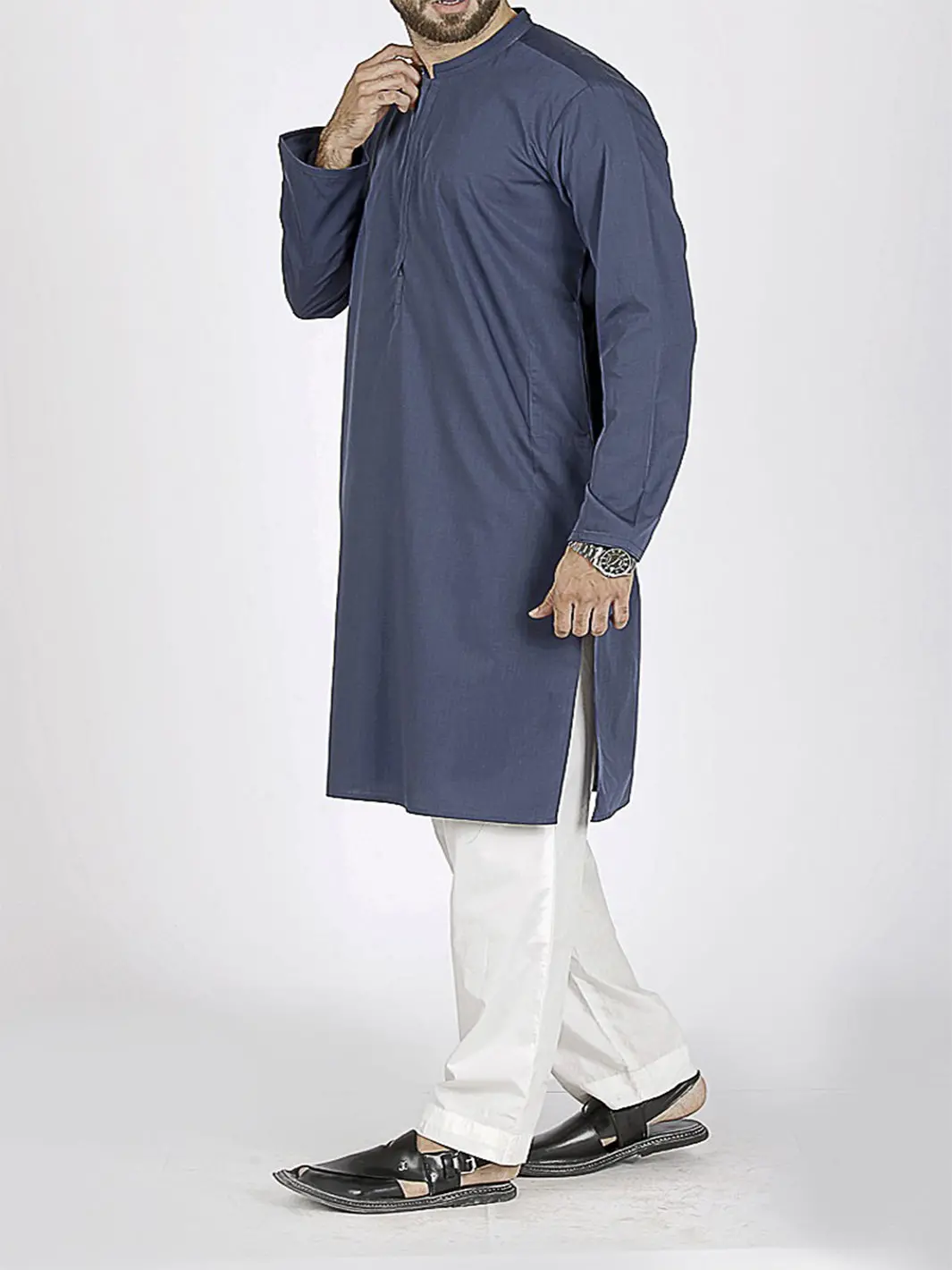 Grey Kurta - Al-K-506 1